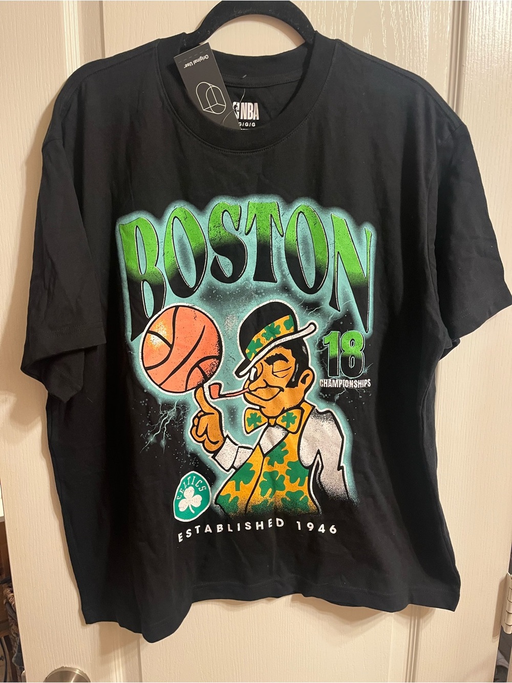 NBA Boston Green & Black Graphic Short Sleeve Tee